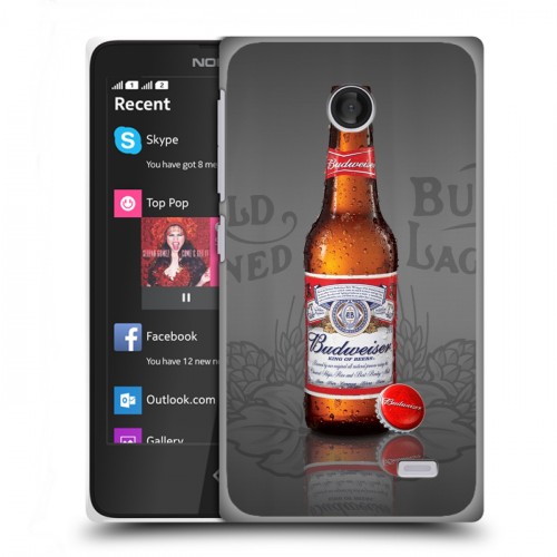 Дизайнерский пластиковый чехол для Nokia X Budweiser