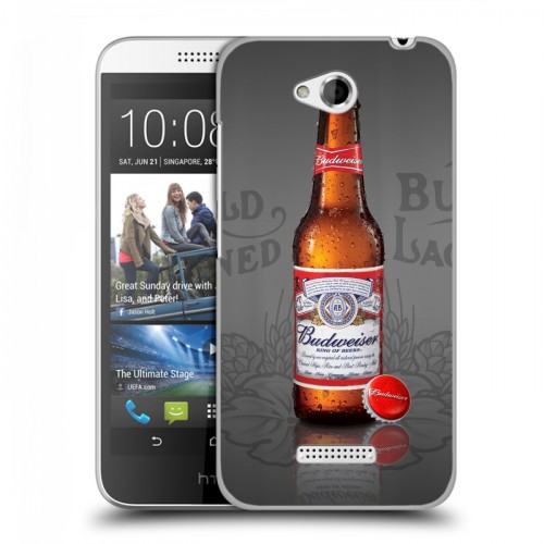 Дизайнерский пластиковый чехол для HTC Desire 616 Budweiser