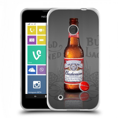 Дизайнерский пластиковый чехол для Nokia Lumia 530 Budweiser