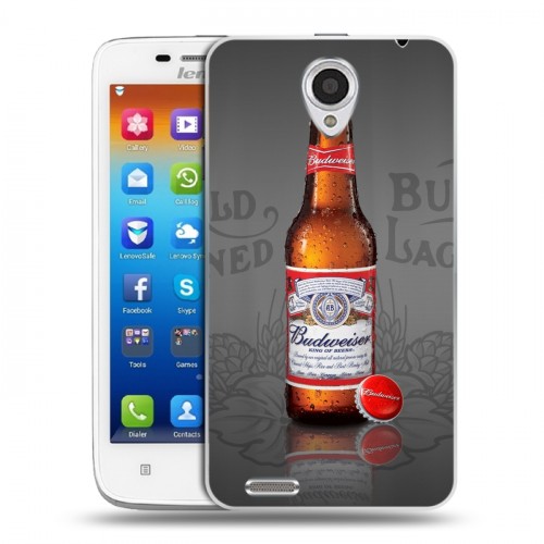 Дизайнерский пластиковый чехол для Lenovo S650 Ideaphone Budweiser