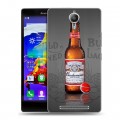 Дизайнерский пластиковый чехол для Lenovo P90 Budweiser