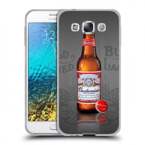 Дизайнерский пластиковый чехол для Samsung Galaxy E5 Budweiser