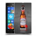 Дизайнерский пластиковый чехол для Microsoft Lumia 435 Budweiser