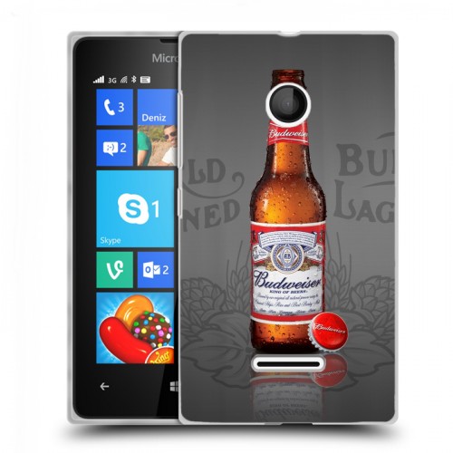 Дизайнерский пластиковый чехол для Microsoft Lumia 435 Budweiser