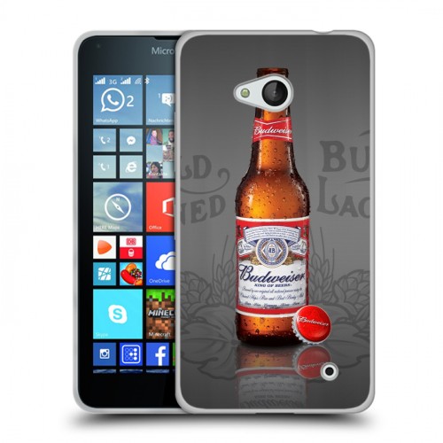 Дизайнерский пластиковый чехол для Microsoft Lumia 640 Budweiser