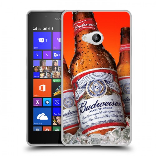 Дизайнерский пластиковый чехол для Microsoft Lumia 540 Budweiser