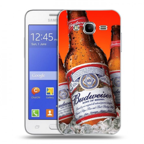 Дизайнерский пластиковый чехол для Samsung Galaxy J7 Budweiser