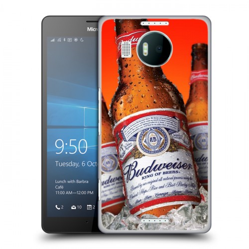 Дизайнерский пластиковый чехол для Microsoft Lumia 950 XL Budweiser