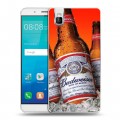 Дизайнерский пластиковый чехол для Huawei ShotX Budweiser