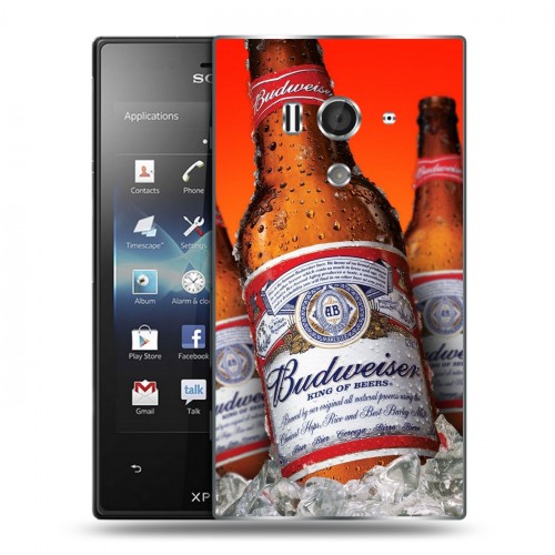 Дизайнерский пластиковый чехол для Sony Xperia acro S Budweiser