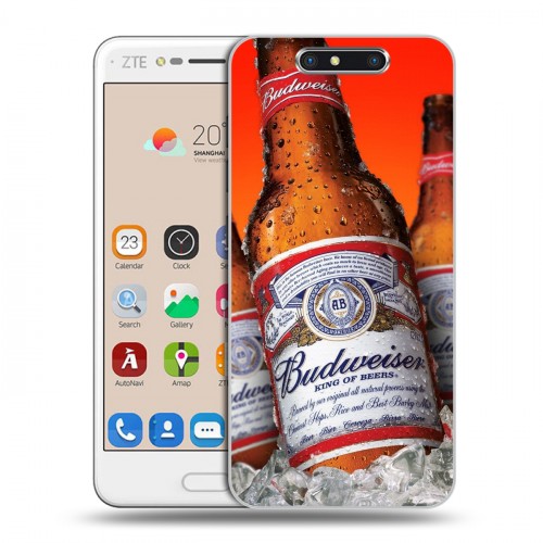 Дизайнерский пластиковый чехол для ZTE Blade V8 Budweiser