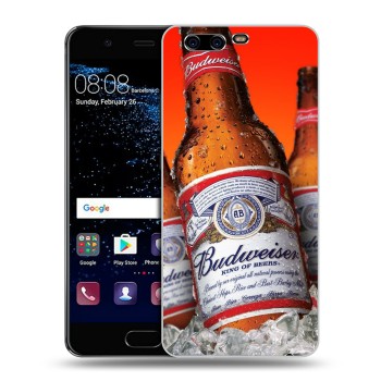 Дизайнерский силиконовый чехол для Huawei P10 Plus Budweiser (на заказ)