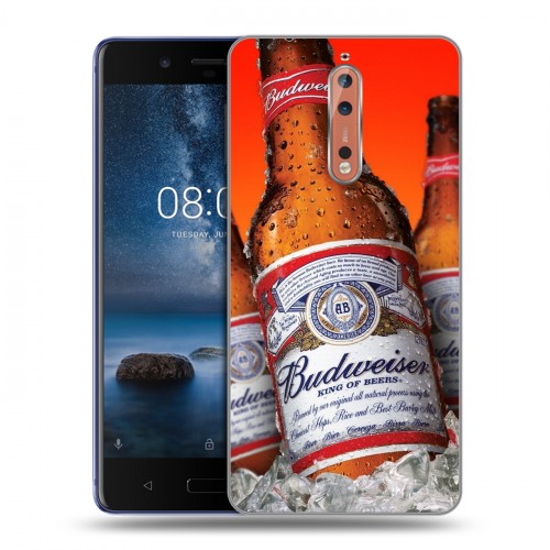 Дизайнерский пластиковый чехол для Nokia 8 Budweiser