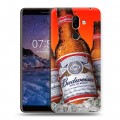 Дизайнерский пластиковый чехол для Nokia 7 Plus Budweiser