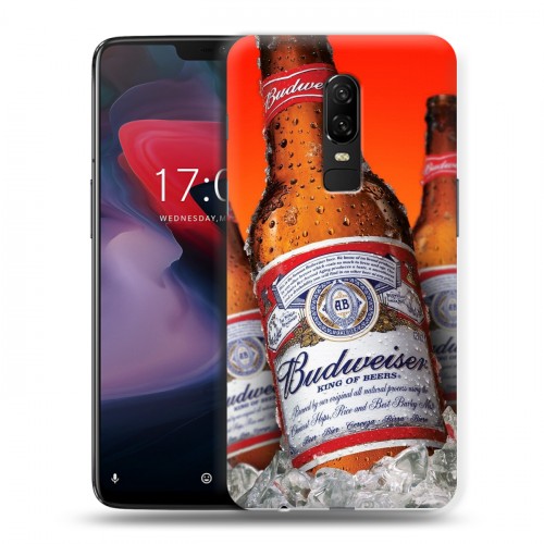 Дизайнерский пластиковый чехол для OnePlus 6 Budweiser