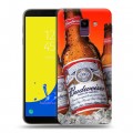 Дизайнерский пластиковый чехол для Samsung Galaxy J6 Budweiser