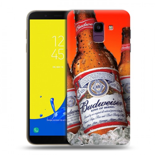 Дизайнерский пластиковый чехол для Samsung Galaxy J6 Budweiser