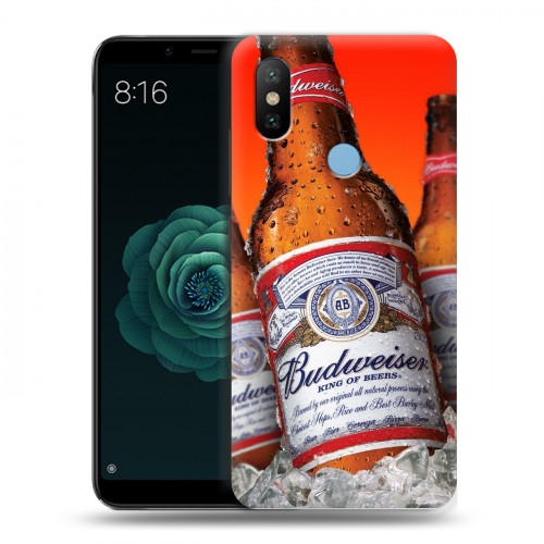 Дизайнерский силиконовый чехол для Xiaomi Mi A2 Budweiser