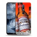 Дизайнерский пластиковый чехол для Nokia 6.1 Plus Budweiser