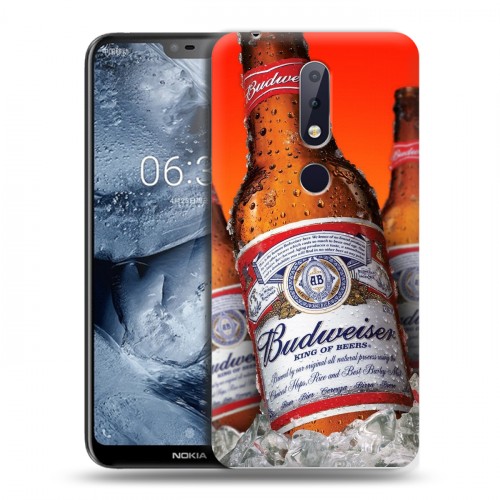 Дизайнерский пластиковый чехол для Nokia 6.1 Plus Budweiser