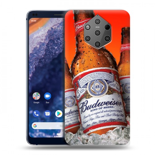 Дизайнерский силиконовый чехол для Nokia 9 PureView Budweiser