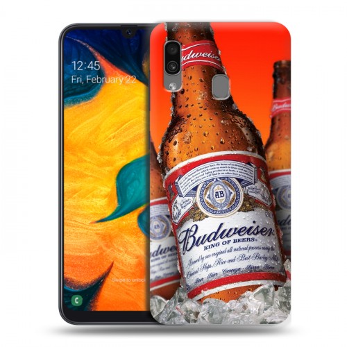 Дизайнерский силиконовый чехол для Samsung Galaxy A30 Budweiser
