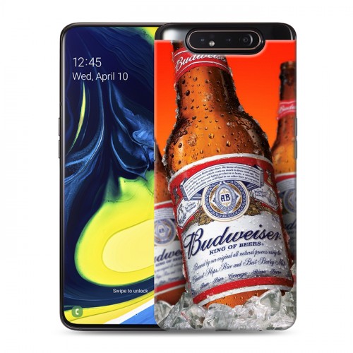 Дизайнерский пластиковый чехол для Samsung Galaxy A80 Budweiser