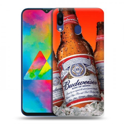 Дизайнерский пластиковый чехол для Samsung Galaxy M20 Budweiser