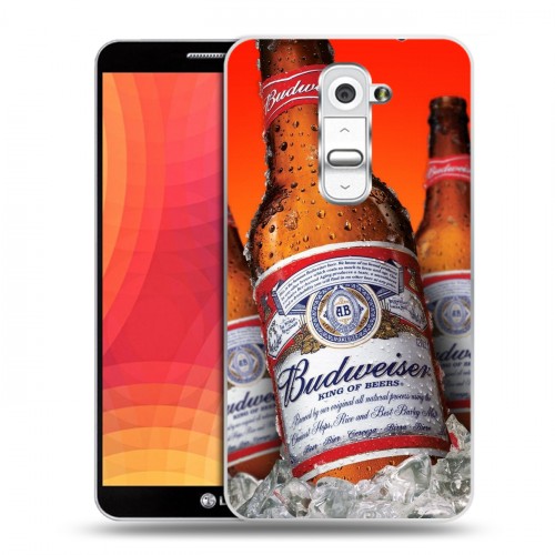 Дизайнерский пластиковый чехол для LG Optimus G2 Budweiser