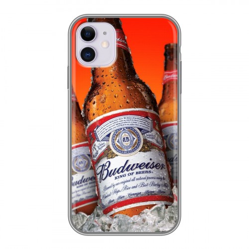 Дизайнерский силиконовый чехол для Iphone 11 Budweiser