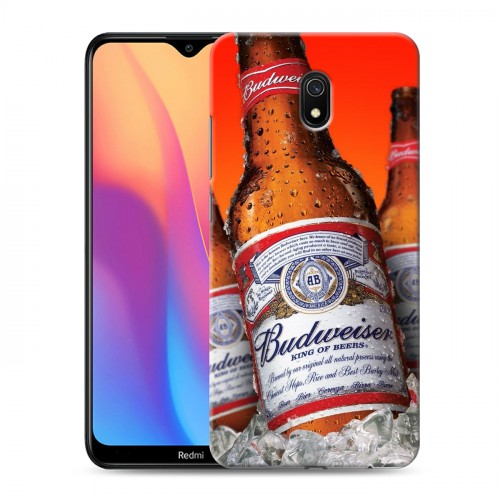 Дизайнерский силиконовый с усиленными углами чехол для Xiaomi RedMi 8A Budweiser