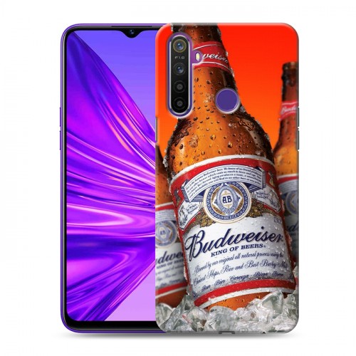 Дизайнерский силиконовый чехол для Realme 5 Budweiser