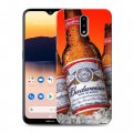 Дизайнерский силиконовый с усиленными углами чехол для Nokia 2.3 Budweiser