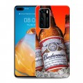 Дизайнерский пластиковый чехол для Huawei P40 Budweiser