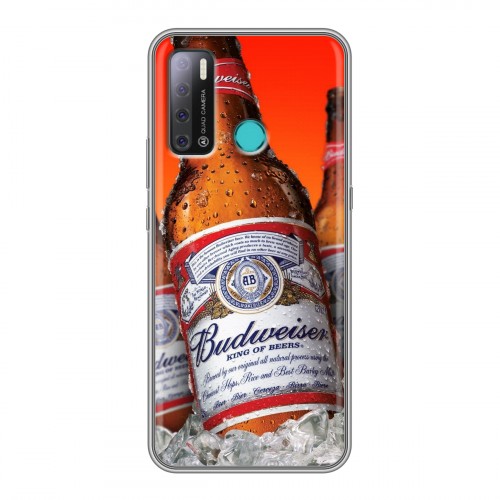 Дизайнерский силиконовый с усиленными углами чехол для Tecno Pouvoir 4 Budweiser