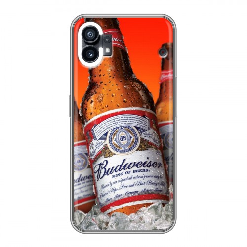 Дизайнерский силиконовый с усиленными углами чехол для Nothing Phone (1) Budweiser
