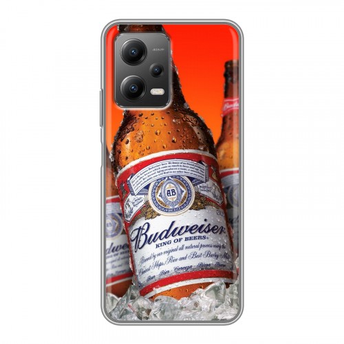 Дизайнерский силиконовый чехол для Xiaomi Poco X5 Budweiser