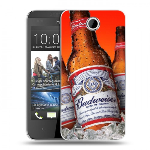 Дизайнерский пластиковый чехол для HTC Desire 300 Budweiser