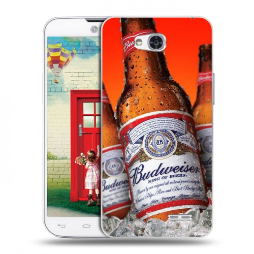 Дизайнерский пластиковый чехол для LG L80 Budweiser