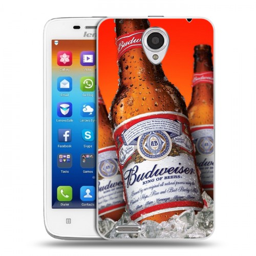 Дизайнерский пластиковый чехол для Lenovo S650 Ideaphone Budweiser