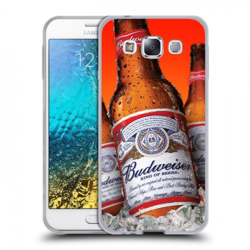 Дизайнерский пластиковый чехол для Samsung Galaxy E5 Budweiser