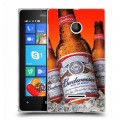 Дизайнерский пластиковый чехол для Microsoft Lumia 435 Budweiser