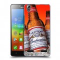 Дизайнерский пластиковый чехол для Lenovo A6000 Budweiser