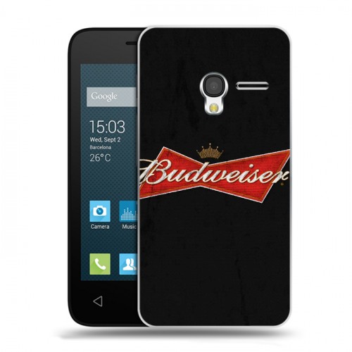 Дизайнерский пластиковый чехол для Alcatel One Touch Pixi 3 (4.5) Budweiser