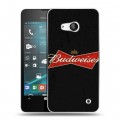 Дизайнерский пластиковый чехол для Microsoft Lumia 550 Budweiser