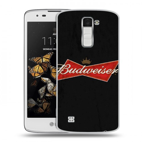 Дизайнерский пластиковый чехол для LG K8 Budweiser