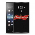 Дизайнерский пластиковый чехол для Sony Xperia acro S Budweiser