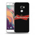 Дизайнерский пластиковый чехол для HTC One X10 Budweiser