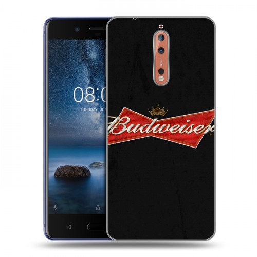 Дизайнерский пластиковый чехол для Nokia 8 Budweiser