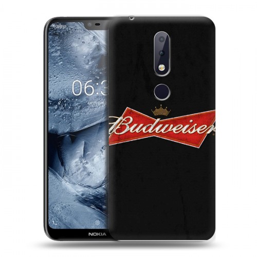 Дизайнерский силиконовый чехол для Nokia 6.1 Plus Budweiser